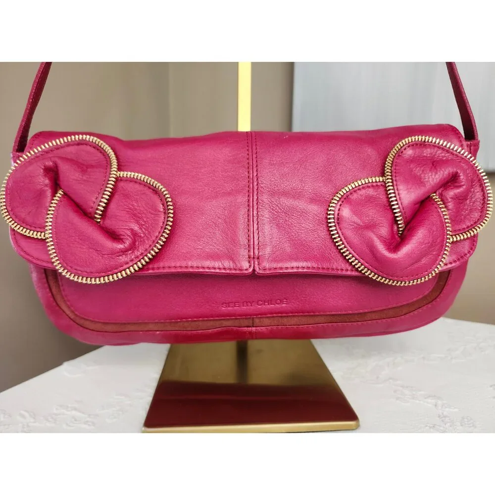 Chloe See by Chloe Pink Martini Shoulder Bag with Dustbag - Picture 2 of 11